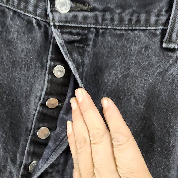 Levi's Jeans Mens 46x30 501 Black Cotton High Rise Button Fly Classic Straight - Picture 3 of 13